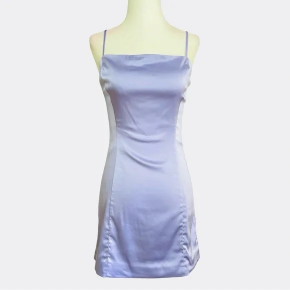 Aritzia Sunday Best Shimmer Mini Dress Lavender 6 NWT - Picture 2 of 15